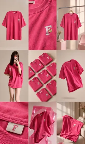 A nine-panel 3x3 grid displaying various angles, details, and studio mockups of a product.