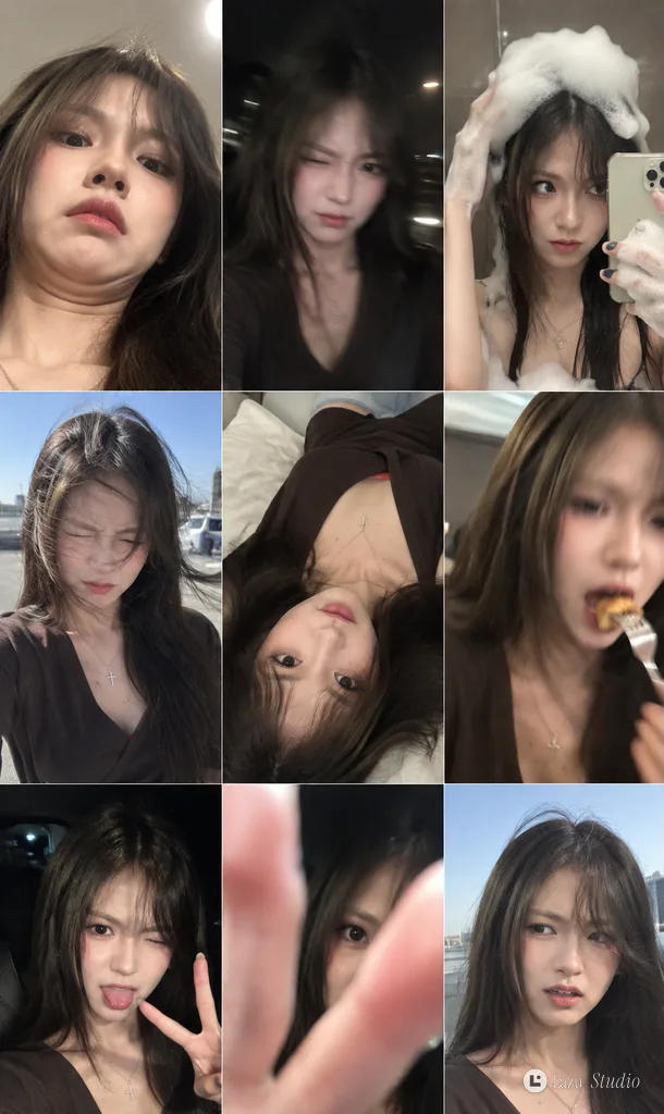 A 3 by 3 grid composed of nine flawed amateur snapshot photos.