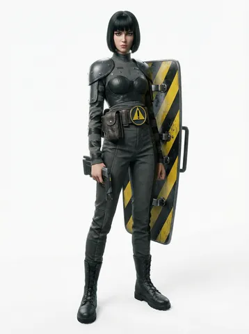 Cinematic 3D rendered fashion character isolated on a solid white background.
